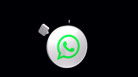 Whatsapp现代3D圆形图标视频素材模板下载