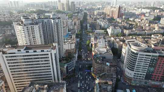 广东江门城市交通航拍