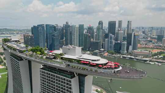 新加坡城市航拍视频素材模板下载