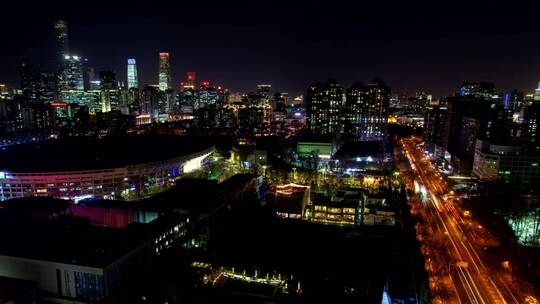 夜色中的北京城市风貌