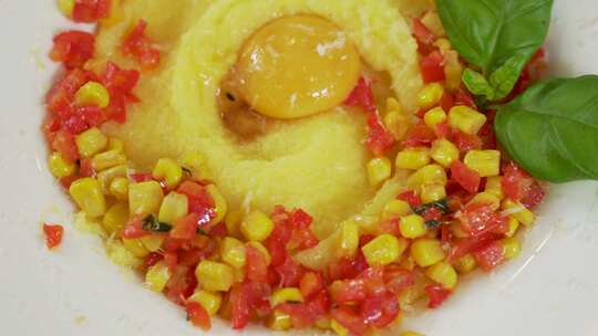 蔬菜沙拉蛋黄小米粥