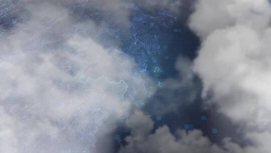 台州市-云雾俯冲勾勒轮廓
