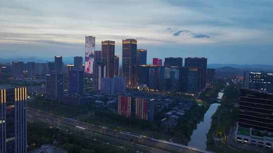 杭州余杭未来科技城EFC夜景