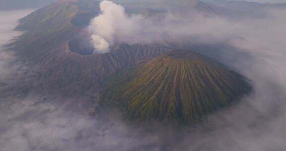 航拍印尼Bromo火山