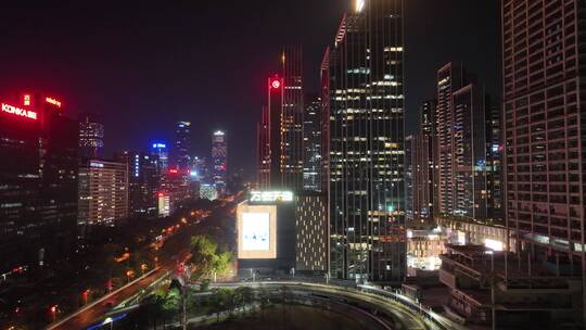 深圳南山区高新园日落夜景视频素材模板下载