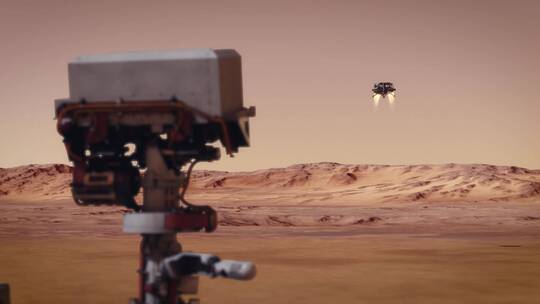 4K机器人发现火星登陆舱降落火星