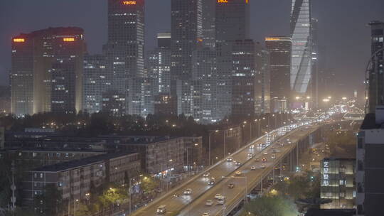 城市夜景 夜景车流