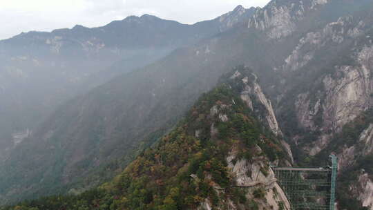 湖北黄冈罗田航拍绿色山川高山山脉