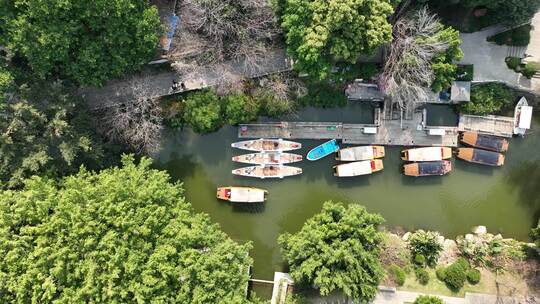 航拍福州城市内河河流 福州白马河