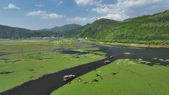 云南保山市腾冲北海湿地自然风光航拍