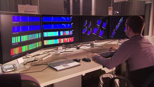 研究人员在控制室视频素材模板下载