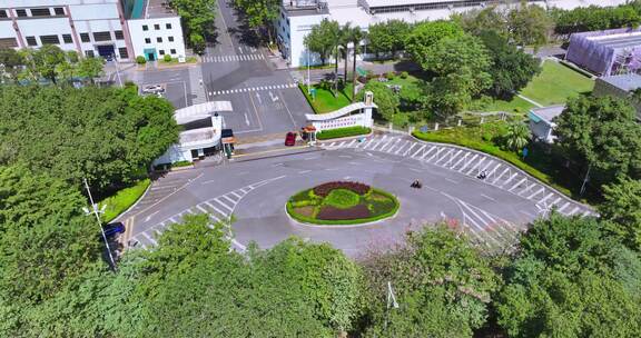 航拍广汽本田汽车有限公司总部黄埔工厂