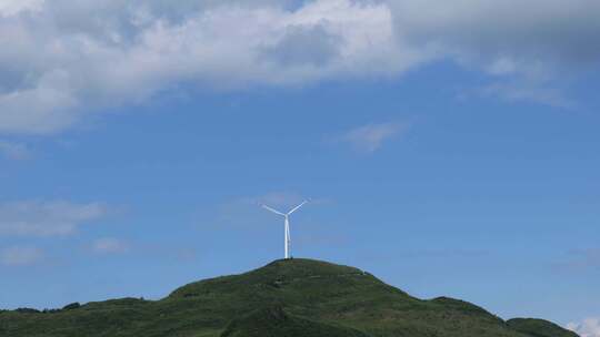 风车山风力发电绿色清洁能源