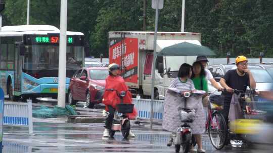 雨天 下雨 城市风光 写意 台风 雨中景色