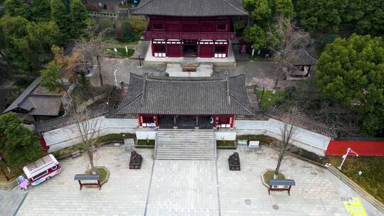 广元皇泽寺景区航拍风景