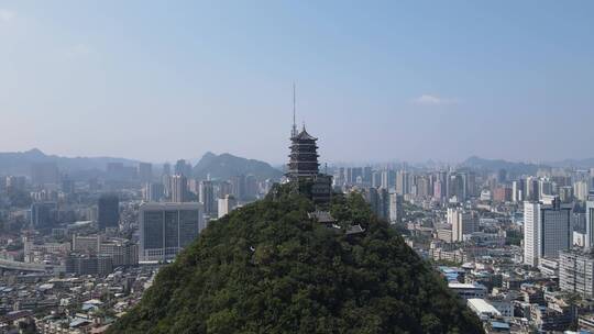 航拍贵阳东山寺东山电视塔