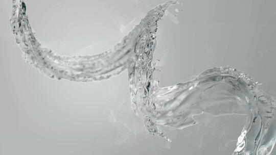 水流水花线条流动液体LOGO文字动画AE片头