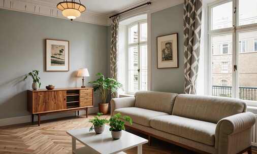 北欧风客厅家居装饰实景