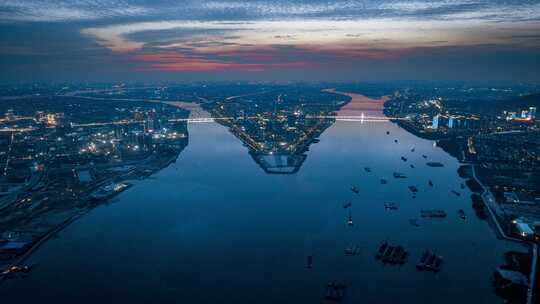 大湾区广州南沙明珠湾灵山岛尖夜景视频素材模板下载