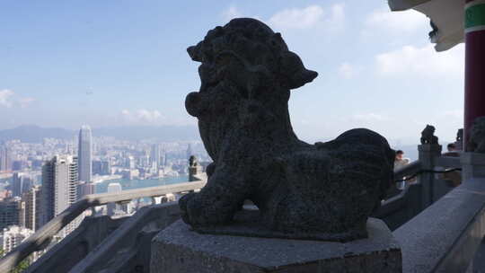 香港平顶山凉亭石狮