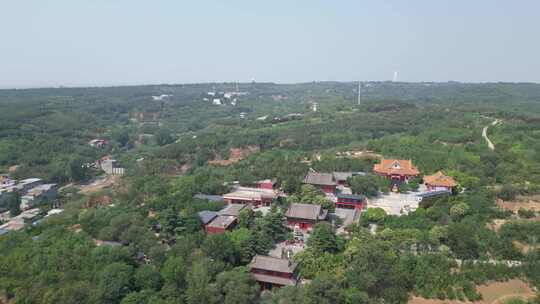 航拍洛阳龙门十寺之一广化寺