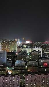 竖屏城市夜景电闪雷鸣