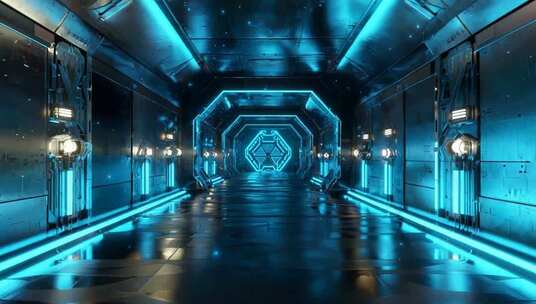 科幻风格未来感科技隧道