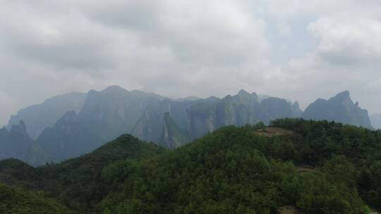 航拍湖南张家界奇特山峰