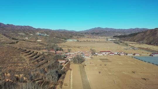 4K航拍北方雪景农村