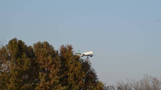 实拍飞机起飞 飞机特写 4K画质 上海机场
