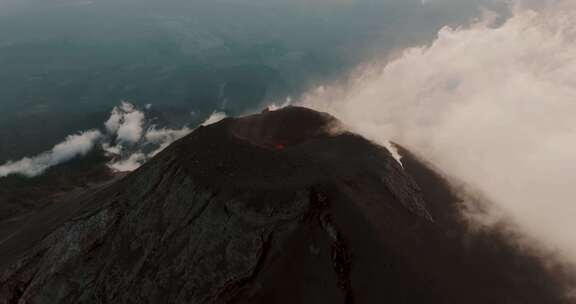 火山，烟雾，危地马拉，火地岛