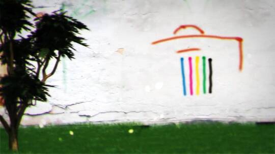 城市创意电视涂鸦照片展示墙AE模板AE视频素材教程下载