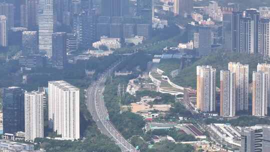 深圳南山区滨海大道航拍