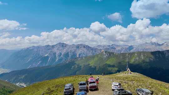 川西高原自驾山顶风景祖国大好河山