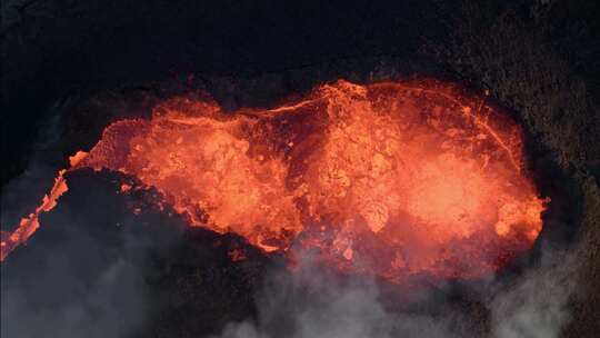 火山喷发航拍素材视频素材模板下载