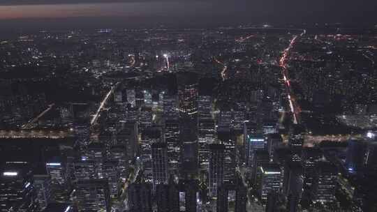 济南CBD汉峪金谷城市夜景