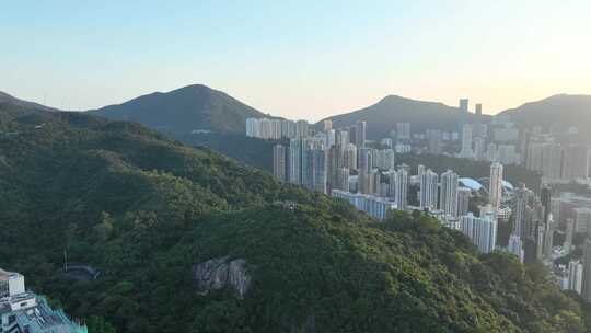 香港山峰航拍宝马山小马山毕拿山风景风光