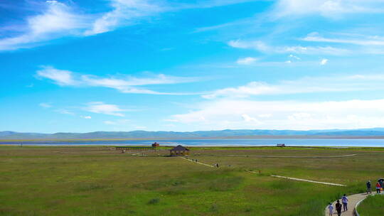 甘南碌曲尕海湖夏季4K航拍