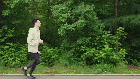 跑步帅哥健康生活方式