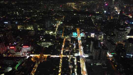 昆明城市夜景航拍视频素材模板下载