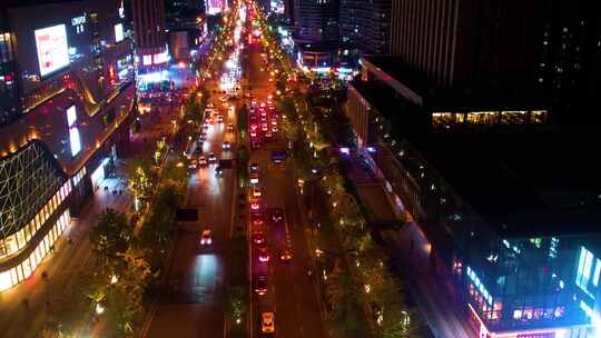 城市马路公路汽车车辆车流夜景延时