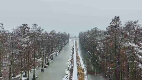 涨渡湖雪景