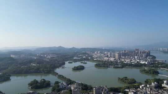 航拍惠州大景惠州西湖景区