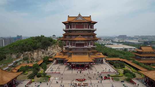 徐州宝莲寺风光航拍素材