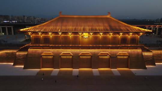 大明宫丹凤门晚上航拍11