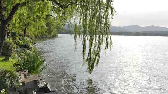 杭州西湖边的人文景观