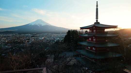 宝塔，富士山，山，火山