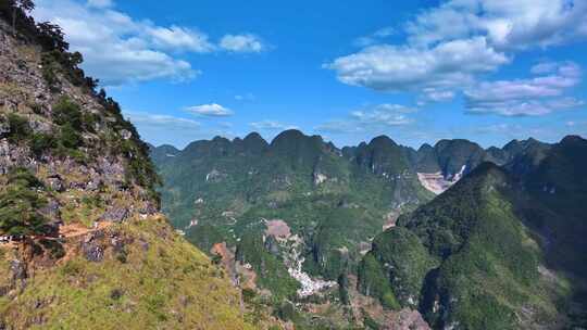 广西百色浩坤湖景区自然风光航拍视频素材