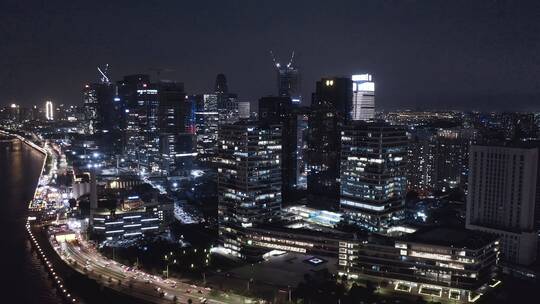 广州琶洲琶醍cbd夜景航拍-1