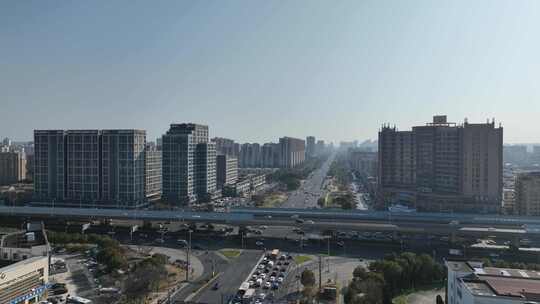 航拍城市风光建筑大景